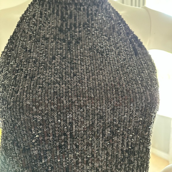 Christian Soriano NY Black Sequined sleeveless top- size Small - Picture 4 of 6